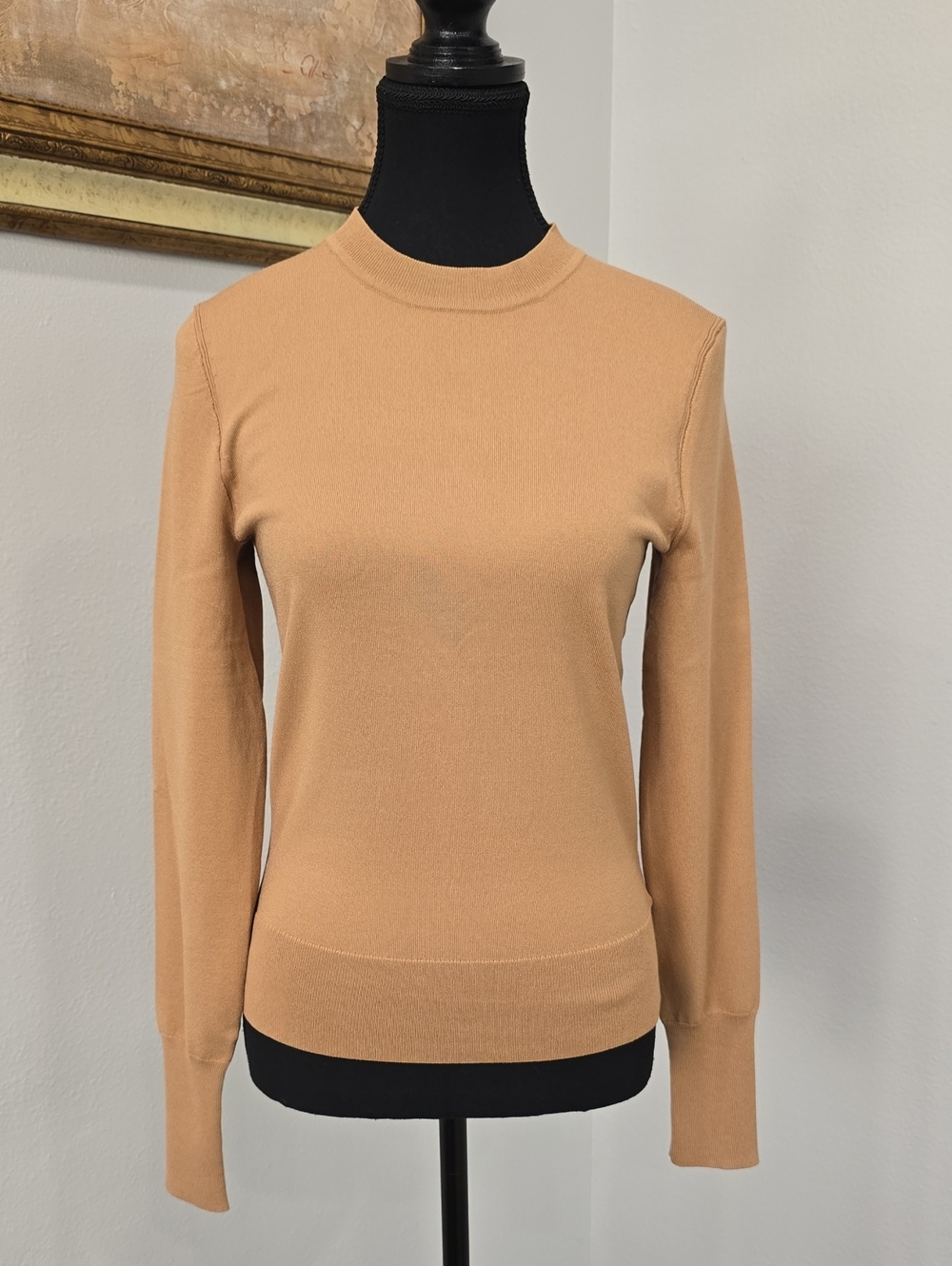 Express Women's Crewneck Sweater in Camel
